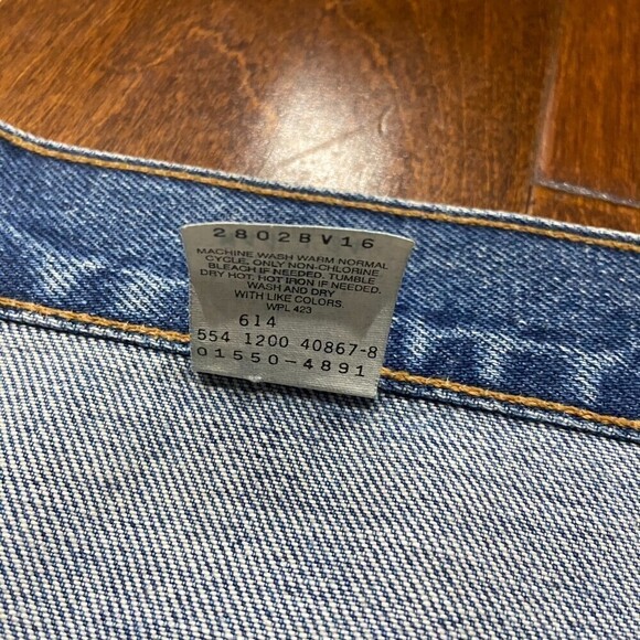 Levi's 550 Relaxed Fit Vintage Custom Flare Leg Denim Jeans Y2K Men's 44 - Picture 9 of 10